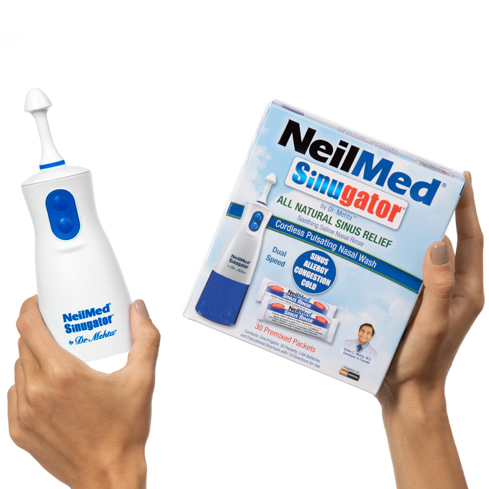 Sinugator Cordless Pulsating Nasal Wash - Blue