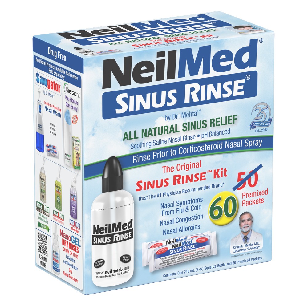 NeilMed Sinus Rinse Kit with 50 Packets