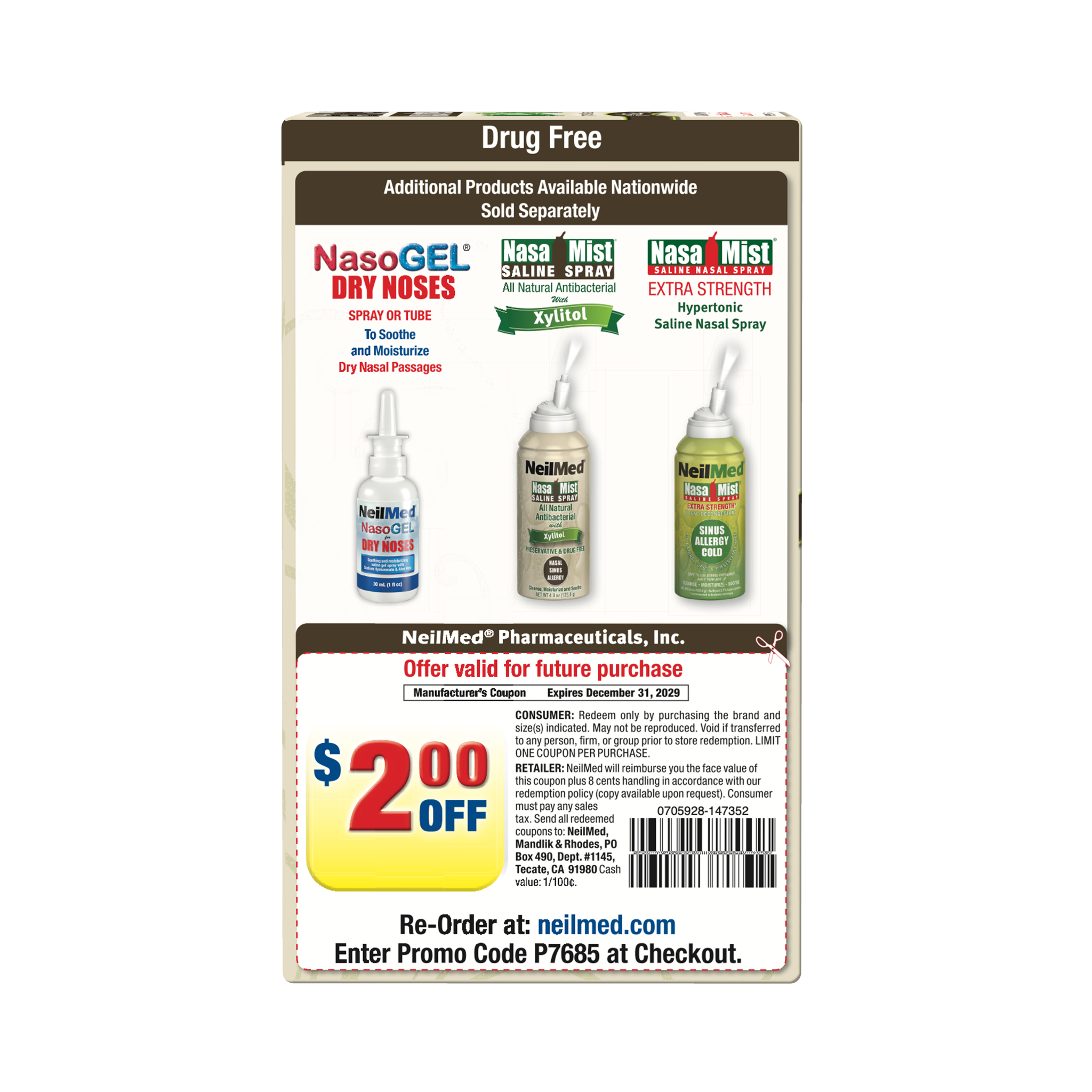 NeilMed Sinus Rinse Premixed Refill Packets With Xylitol, 60ct