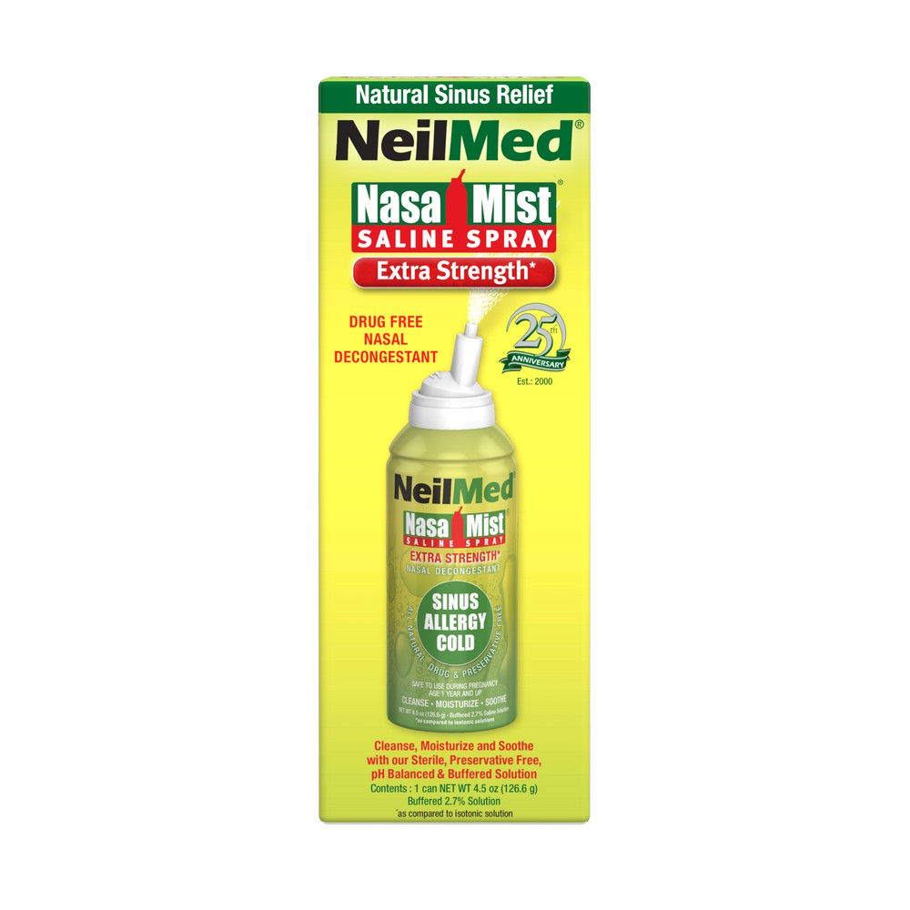NeilMed NasaMist Saline Spray packaging on a white background
