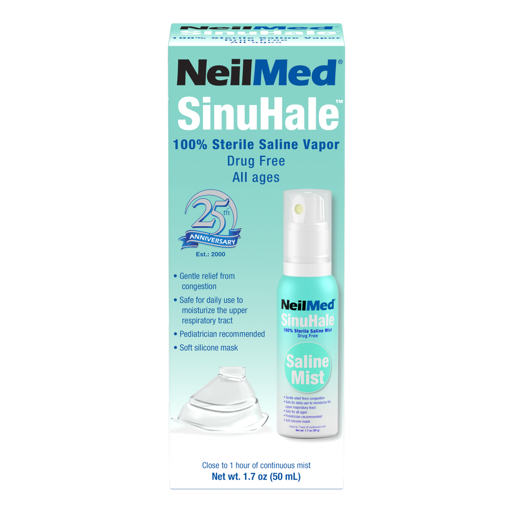 NeilMed SinuHale packaging with a spray bottle on a white background