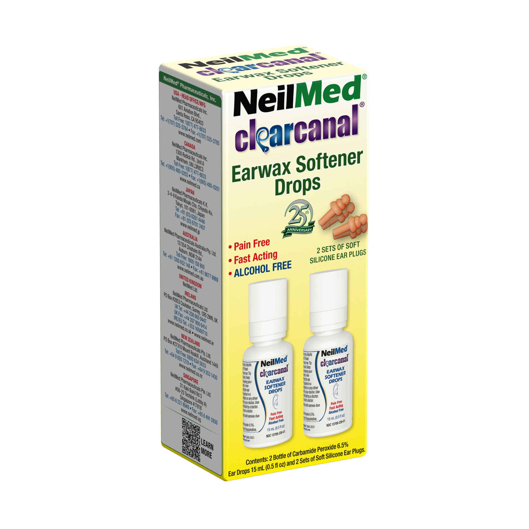 ClearCanal Earwax Softener Drops 2 Pack