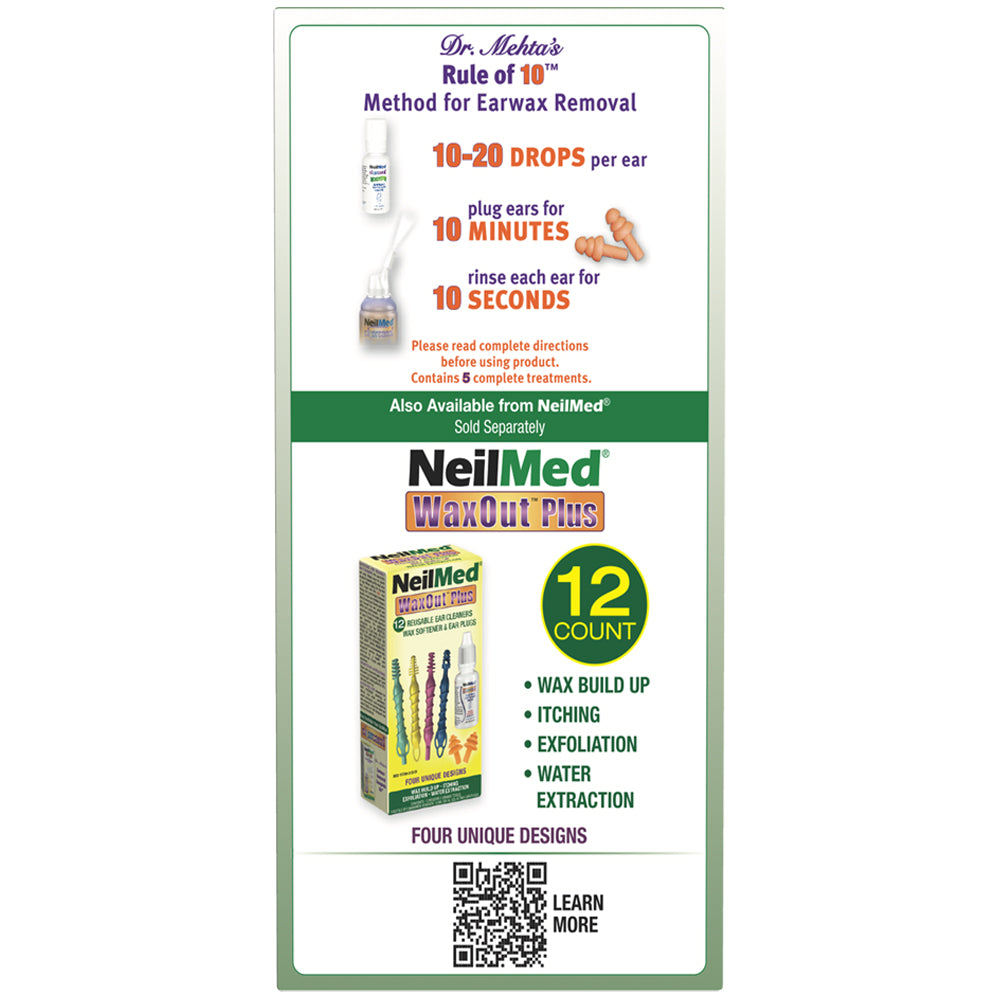 Clearcanal all natural side of box with method for earwax removal