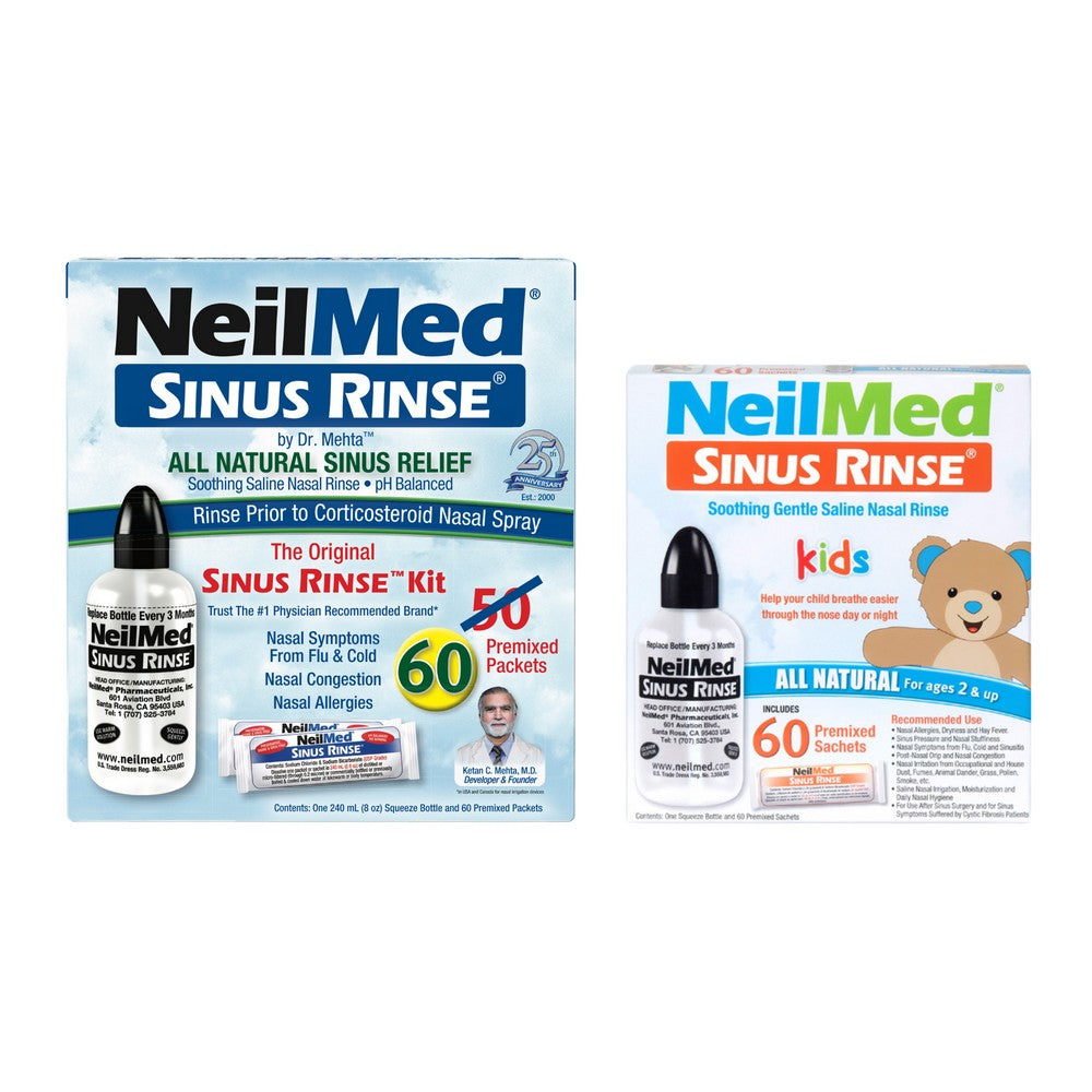 NeilMed Sinus Rinse Kit & NeilMed Sinus Rinse Pediatric Kit