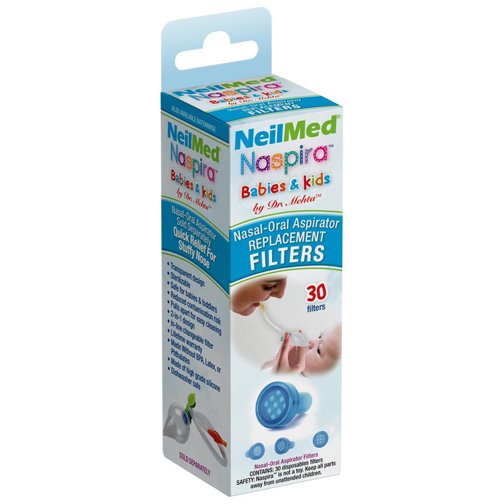 NeilMed Naspira Filter Replacements for Babies & Kids, 30 CT