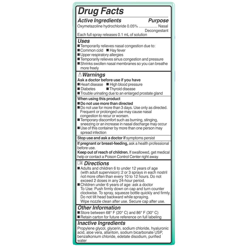 SinuFrin Plus Drug Facts