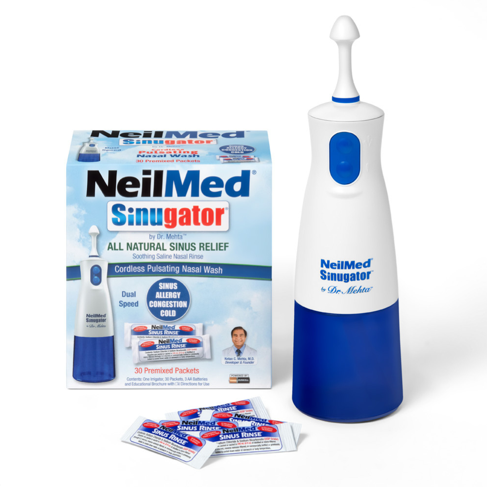 Sinugator Cordless Pulsating Nasal Wash - Blue