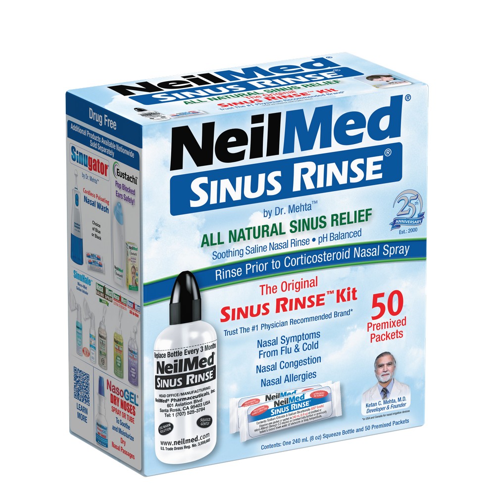 NeilMed Sinus Rinse Kit with 50 Packets