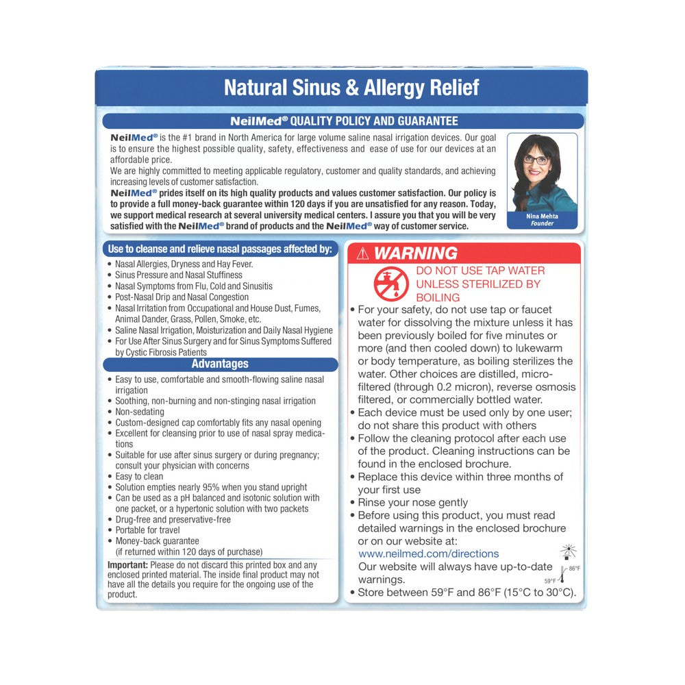 NeilMed Sinus Rinse Kit with 50 Packets