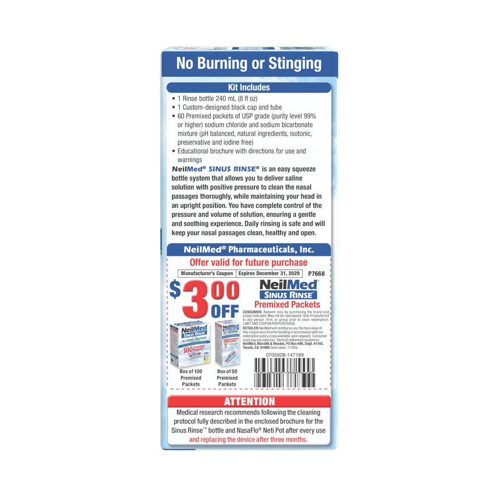 NeilMed Sinus Rinse Kit with 50 Packets