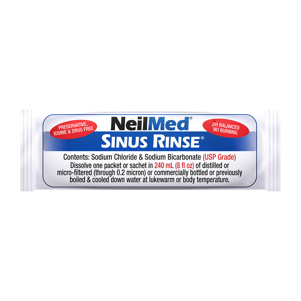 NeilMed Sinus Rinse packet on a white background