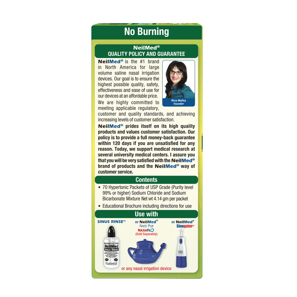 Sinus Rinse 70 Extra Strength Hypertonic Packets