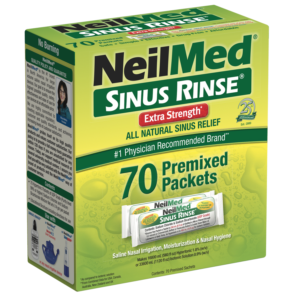 Sinus Rinse 70 Extra Strength Hypertonic Packets