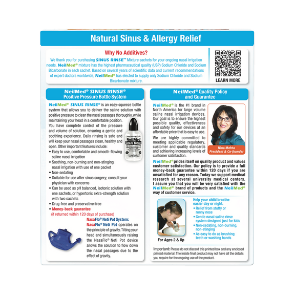 Sinus Rinse Pediatric 120 Packets