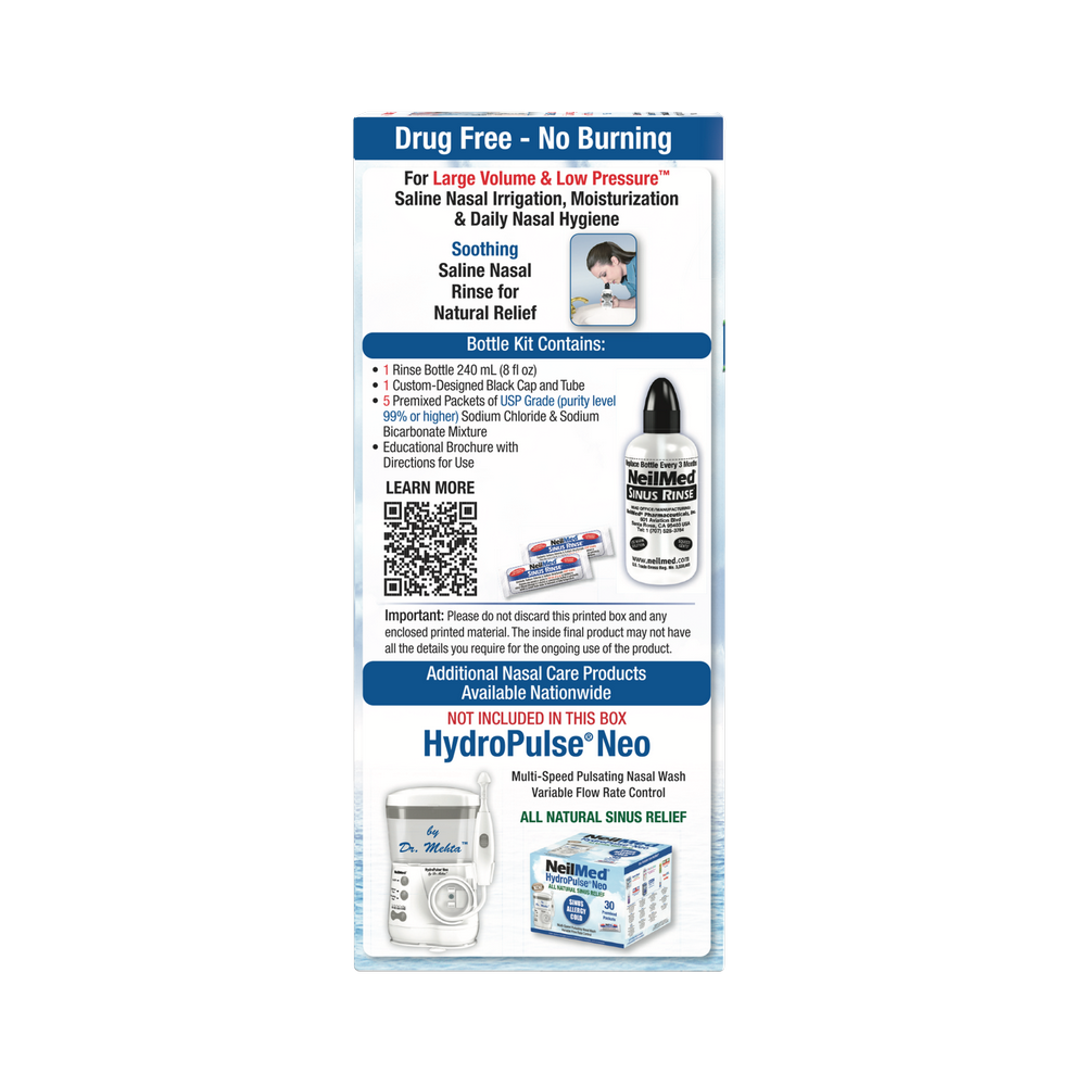 NeilMed Sinus Rinse Starter Kit with 5 Packets