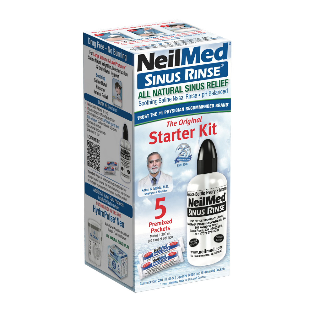 Sinus Rinse Starter Kit with 5 Packets