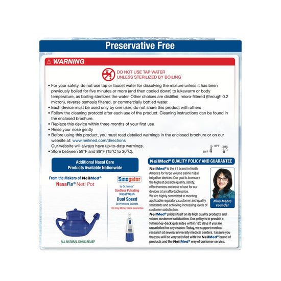 Neilmed Instructions.pdf NeilMed Sinus Rinse Nasal Irrigation Bottles 3ct with NeilMed NasaDock