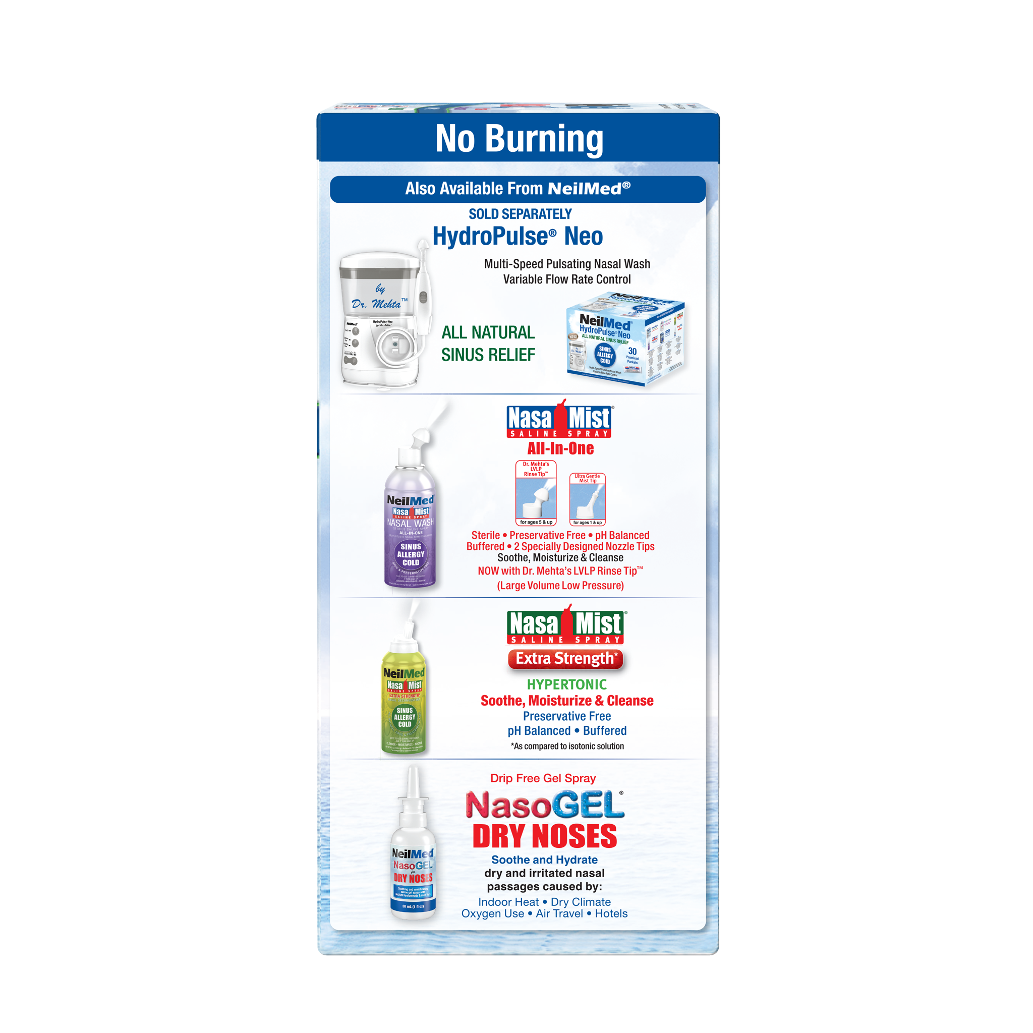 NasaFlo Neti Pot Porcelain with 50 Packets