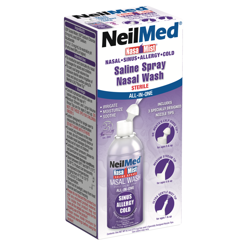 NeilMed Nasal Spray packaging on a white background