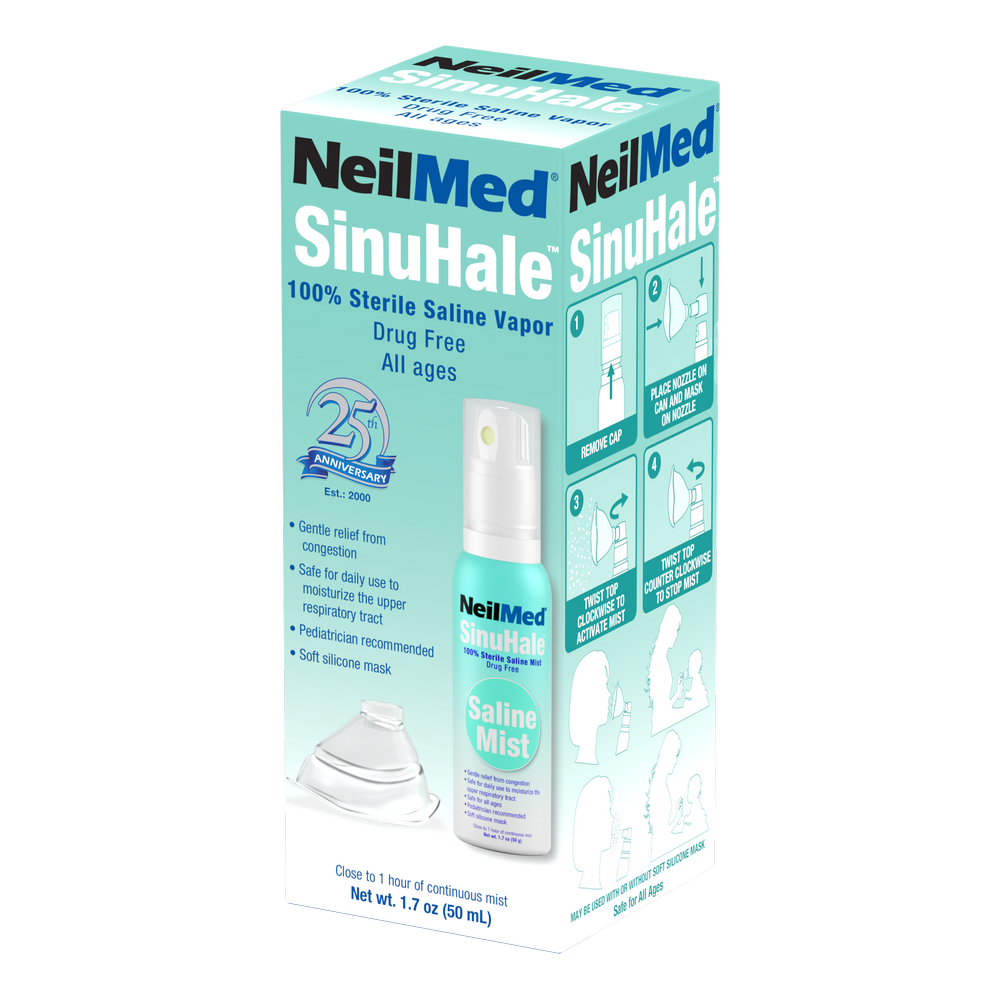 NeilMed SinuHale Saline Mist packaging on a white background