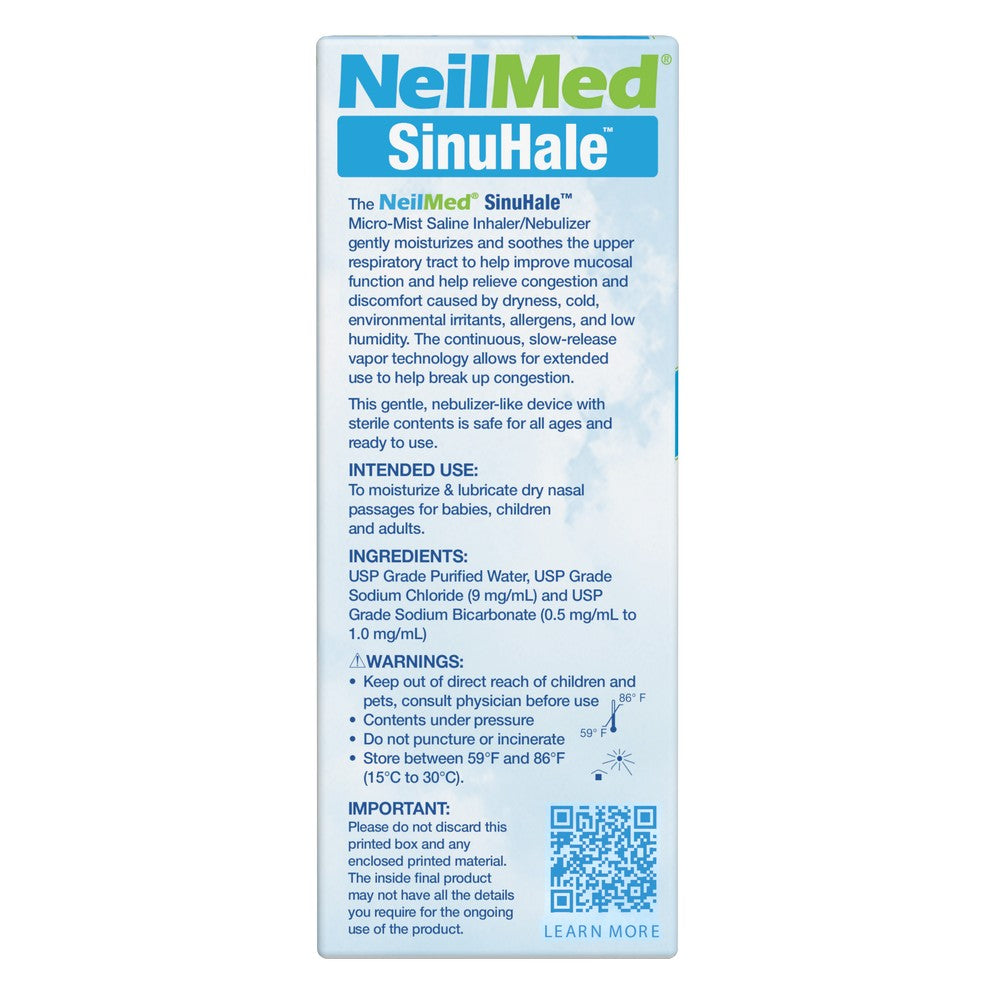 NeilMed SinuHale packaging with text and branding on a white background