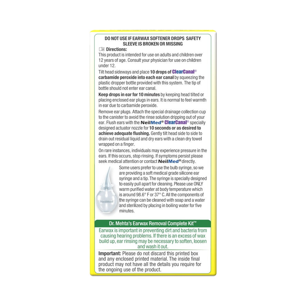 Clearcanal Ear Wax Removal Complete Kit - 75mL
