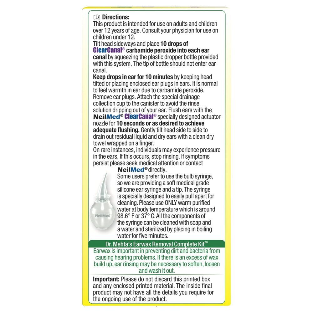 Clearcanal Ear Wax Removal Complete Kit - 75mL