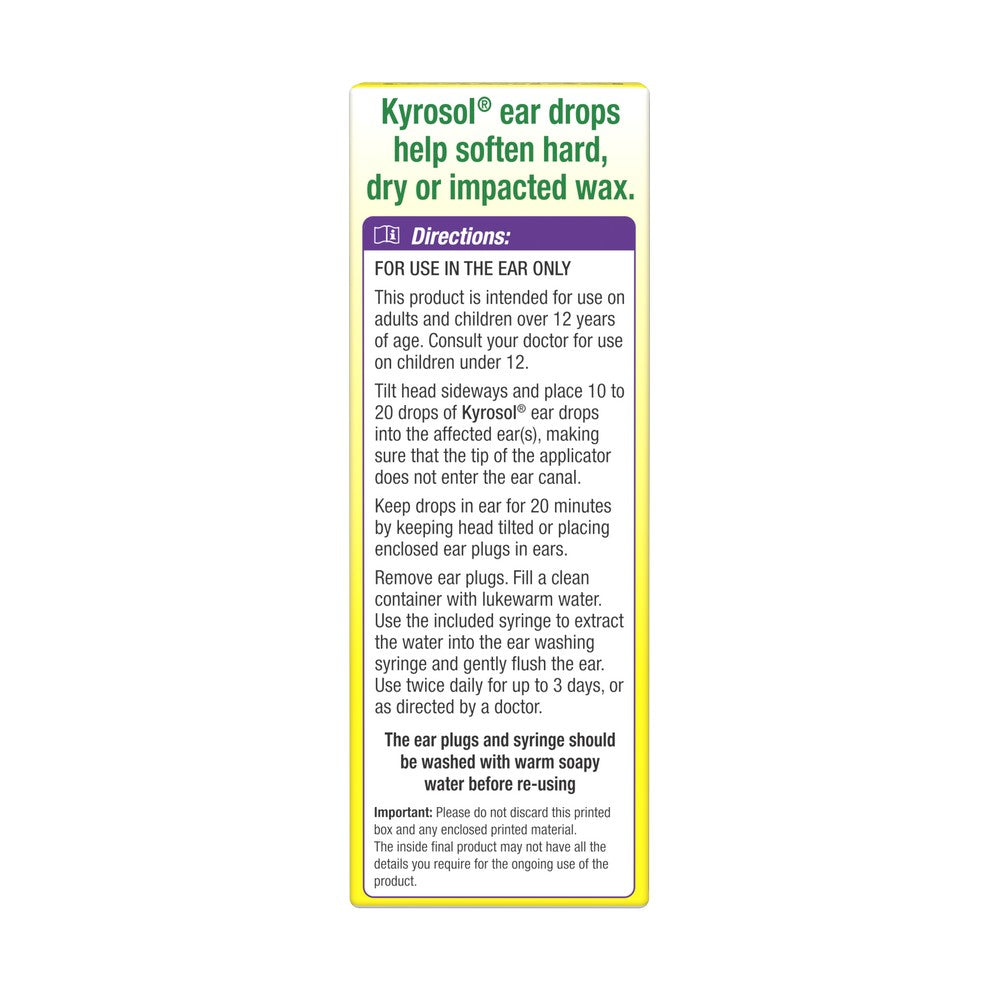 Kyrosol All-Natural Ear Wax Removal Kit