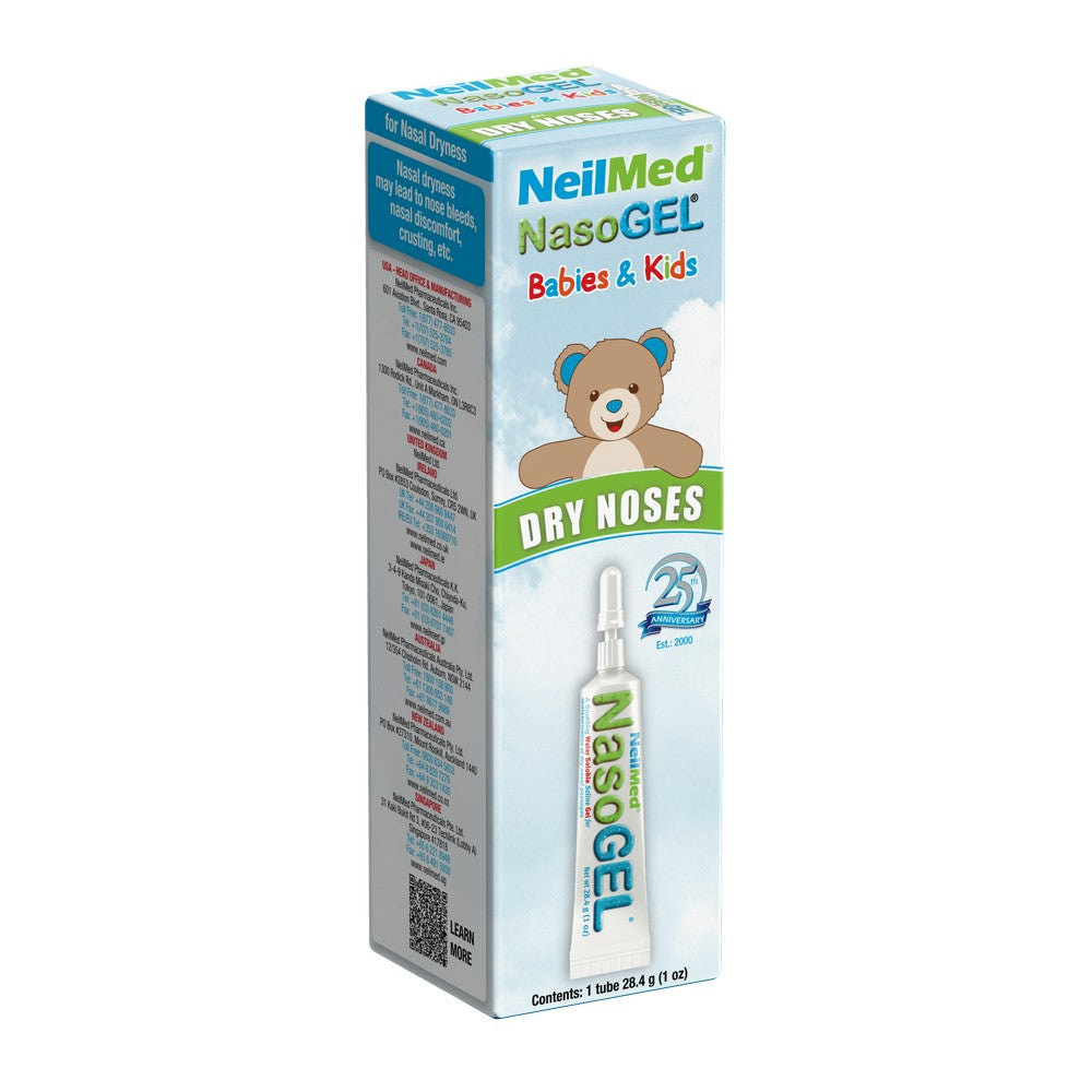 NeilMed NasoGel packaging for babies and kids on a white background