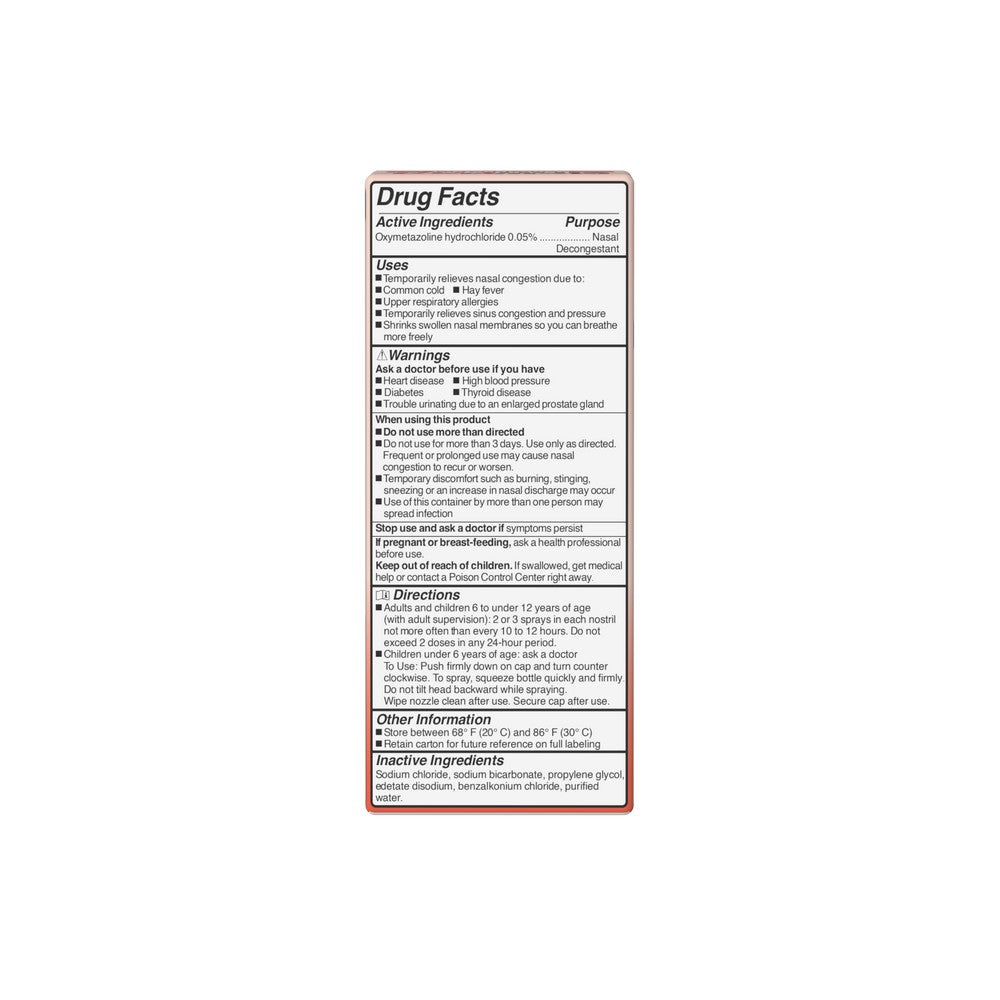 NeilMed SinuFrin Drug Facts