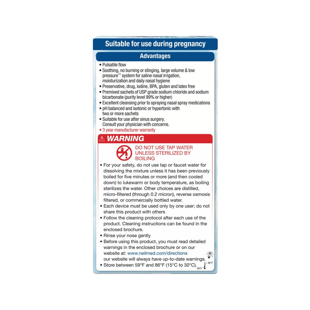 Sinugator Cordless Pulsating Nasal Wash - Blue