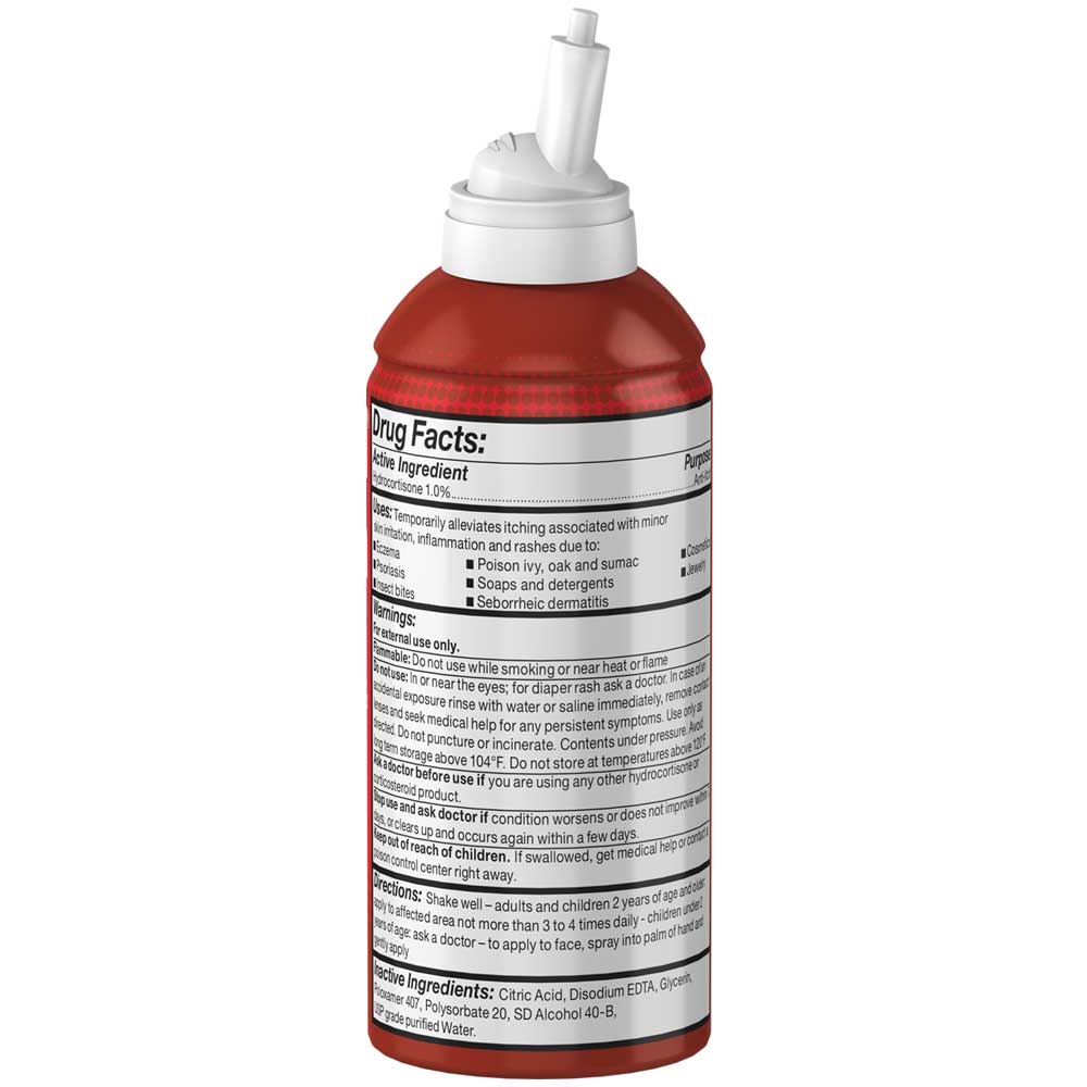 Red bottle with a white cap on a white background