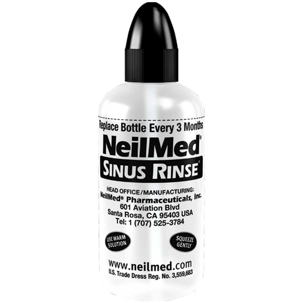 NeilMed Sinus Rinse Kit Combo Pack - 2 Sinus Rinse Bottles & 100 Premixed Packets for Nasal Allergies & Daily Hygiene pH Balanced Saline Solution for Sinus Pressure Relief Value Pack