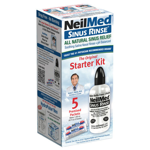 Sinus Rinse Starter Kit with 5 Packets