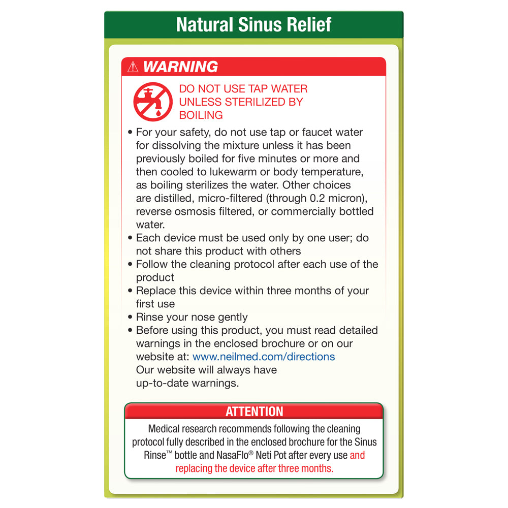 Sinus Rinse 16oz Extra Large Bottle Kit