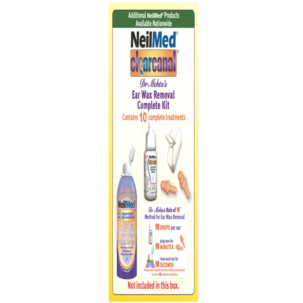 NeilMed ear wax removal kit packaging on a white background