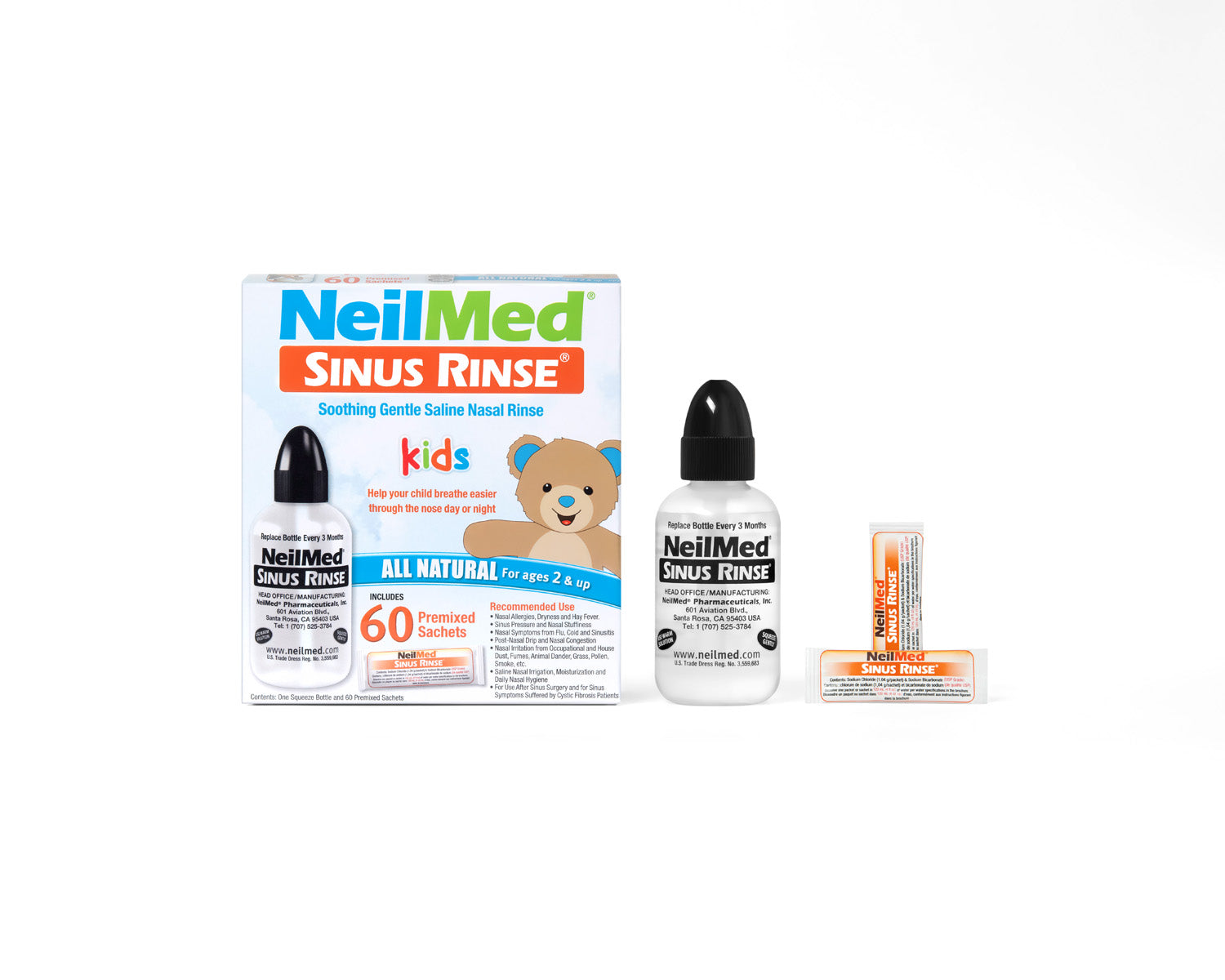 NeilMed Sinus Rinse product set for kids on a white background