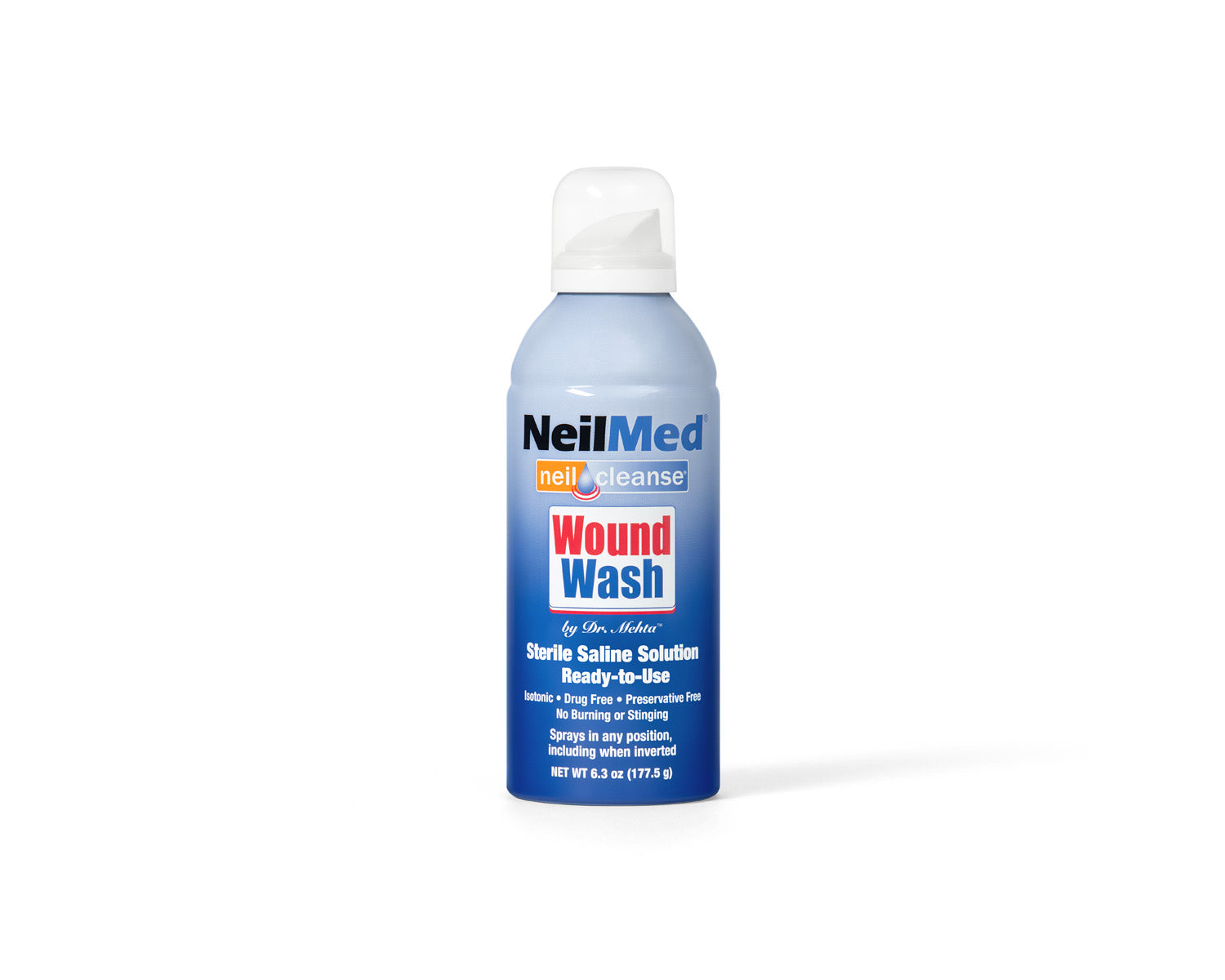 NeilMed Wound Wash bottle on a white background
