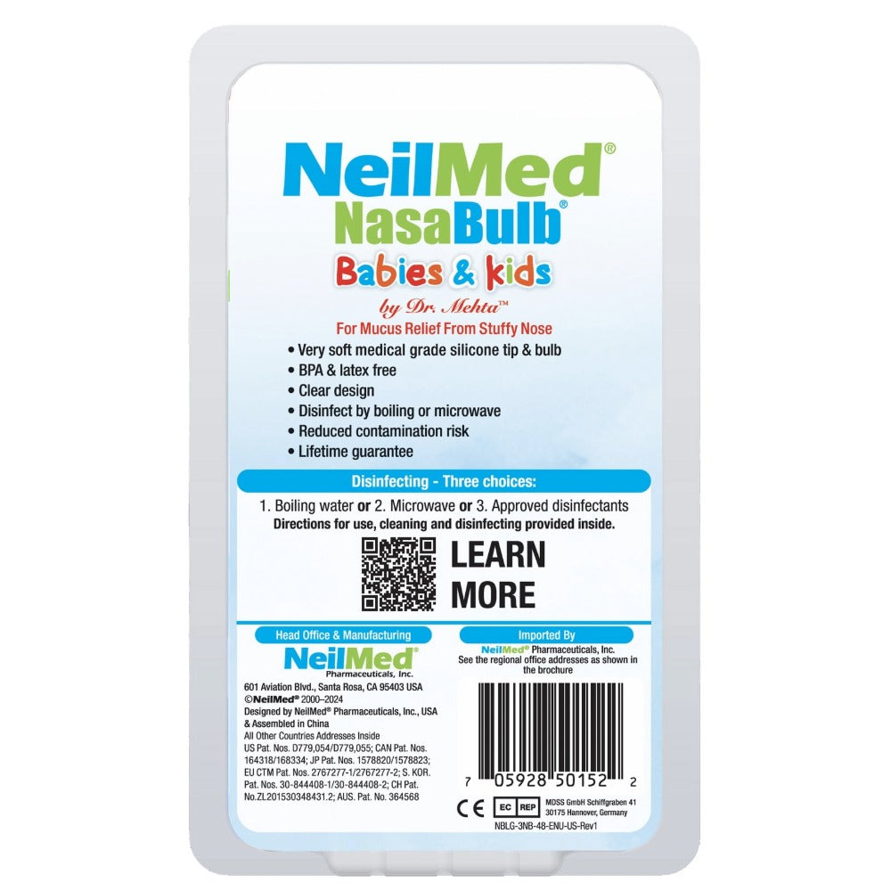 NeilMed NasaBulb Silicone Nasal Aspirator Large 100mL