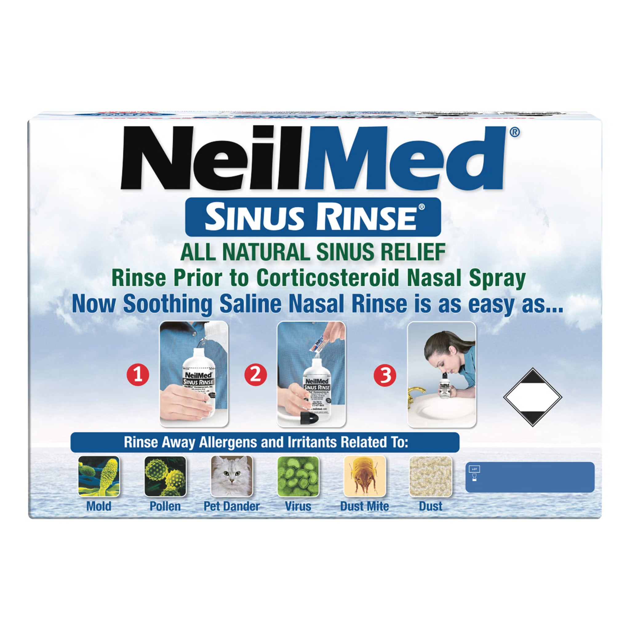 NeilMed Sinus Rinse packaging on a white background