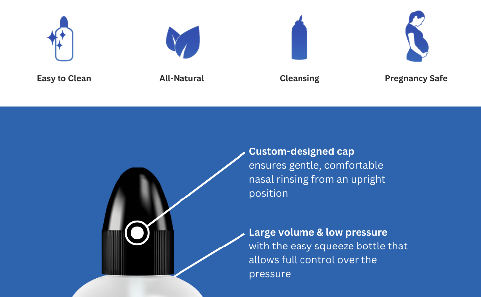 NeilMed Sinus Rinse Kit Combo Pack - 2 Sinus Rinse Bottles & 100 Premixed Packets for Nasal Allergies & Daily Hygiene pH Balanced Saline Solution for Sinus Pressure Relief Value Pack