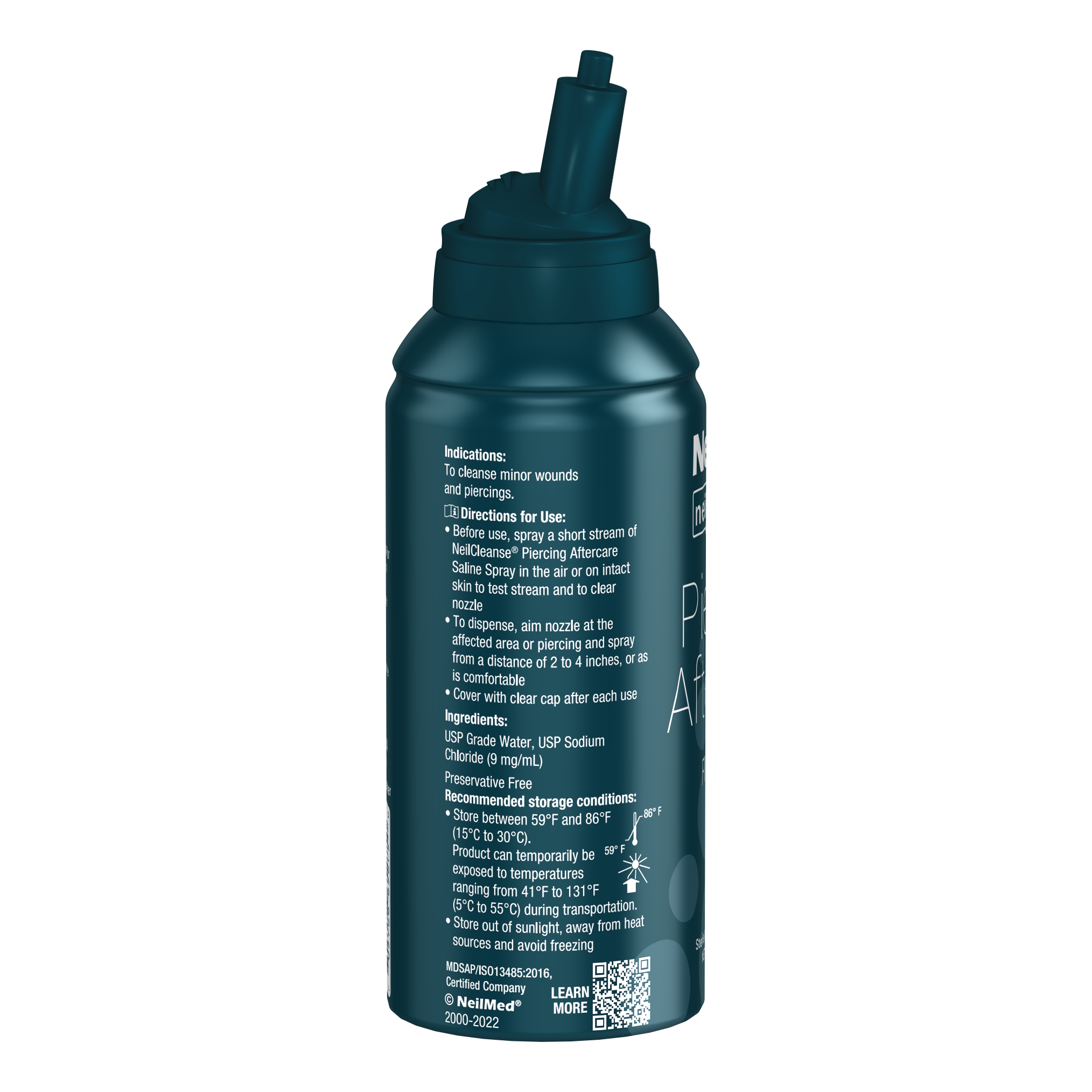 Saline nasal spray on piercing discount